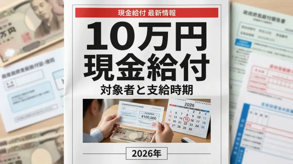 日本の10万円現金給付